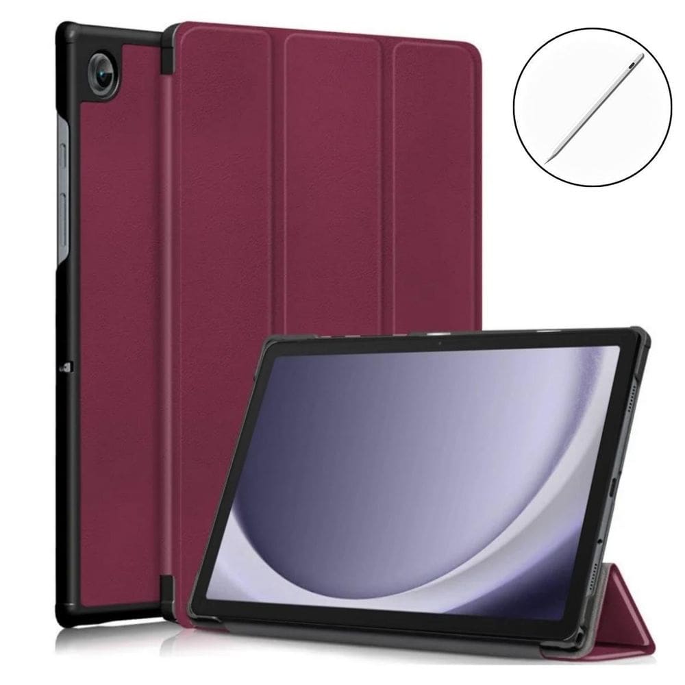 Capa Couro + Caneta Stylus Para Tablet Samsung A9+ 11 X210