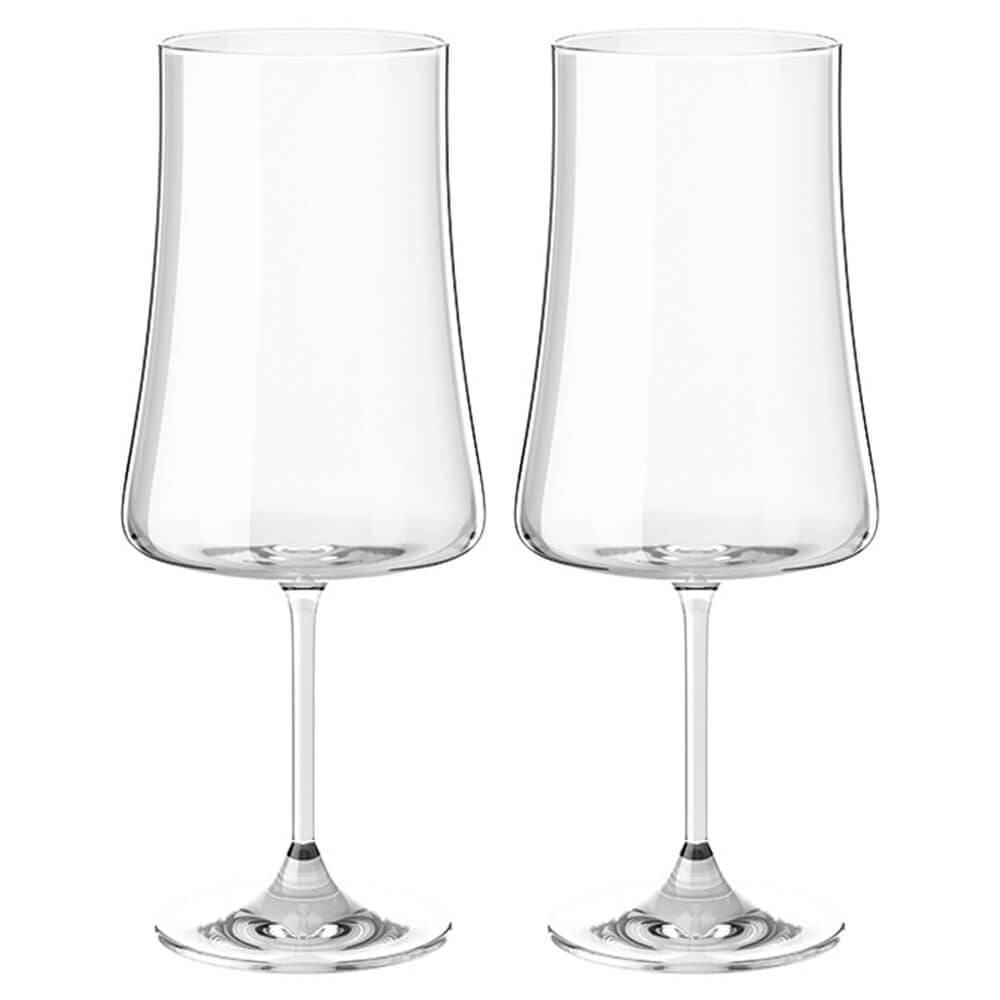 Taças Vinho E Água Cristal 560Ml Titânio Pleasure 2 Peças
