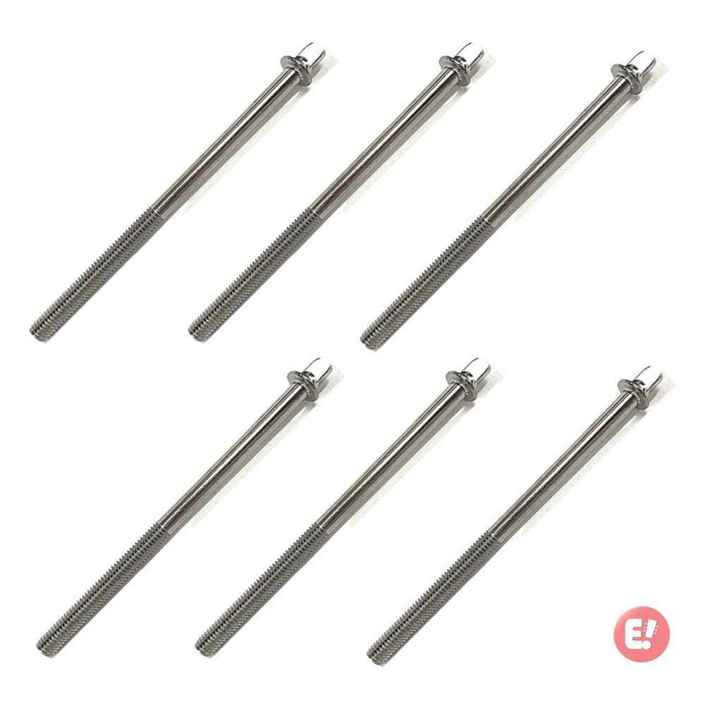 Kit 6 Parafuso Afinação De Bateria 100Mm X 6Mm