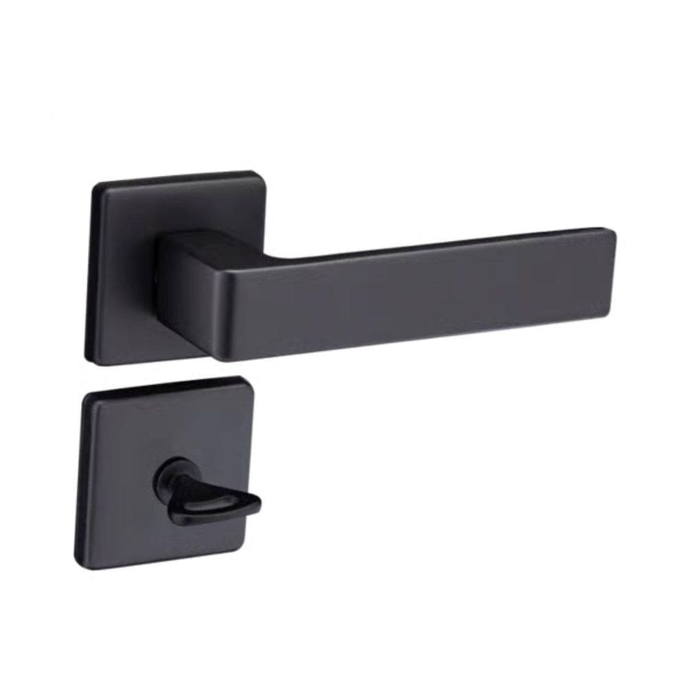 Fechadura Pado Concept 419 Banheiro Preta 40Mm Quadrada Ep