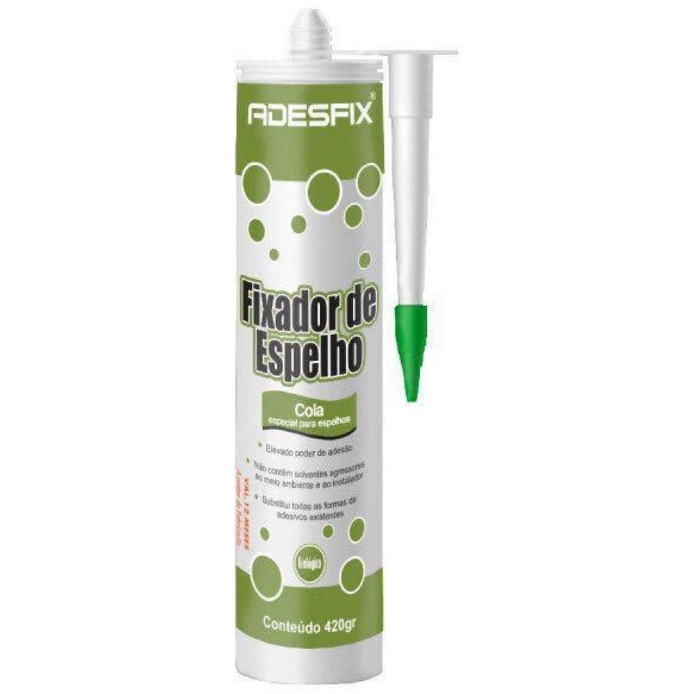 Cola Fixador De Espelho Cartucho 400Gr Adesfix