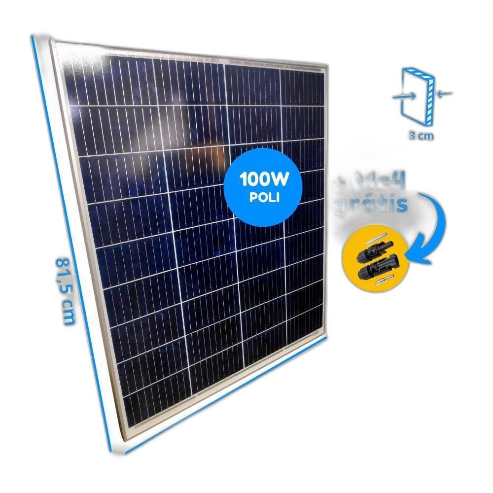 Placa Solar 100W - 60Hz Energias