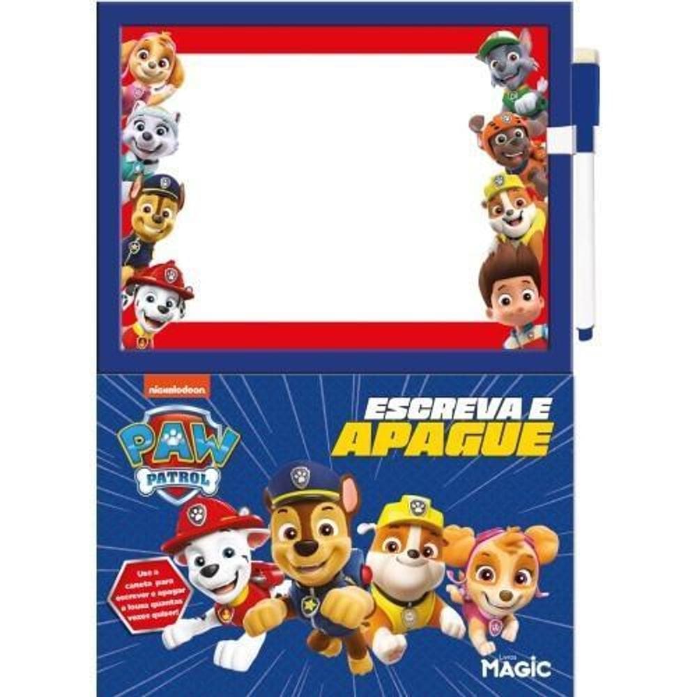 Livro Patrulha Canina - Escreva E Apague - Magic Kids