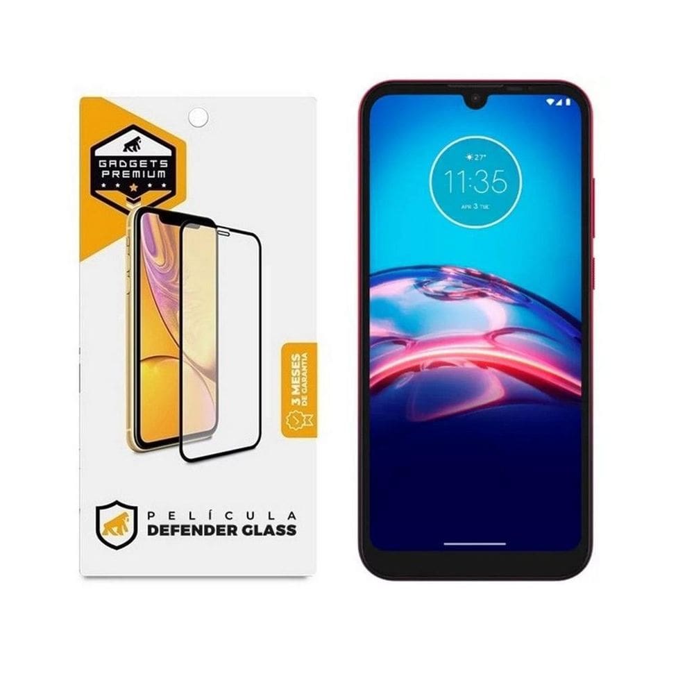 Película Defender Glass Para Motorola Moto E6S / E6I - Preta