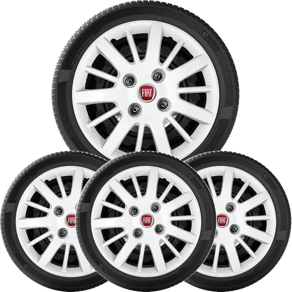 Jogo 4X Calota Fiat Siena E Palio 2009 A 2010 Aro 13 074Cb
