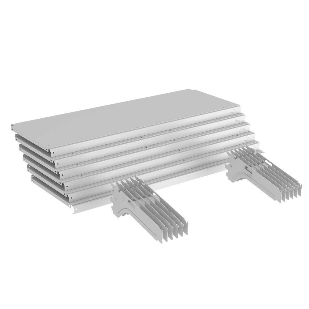 Kit 6 Bandejas Gondola Fit 40 Branco 6X 30X90 Sp Etiqueta