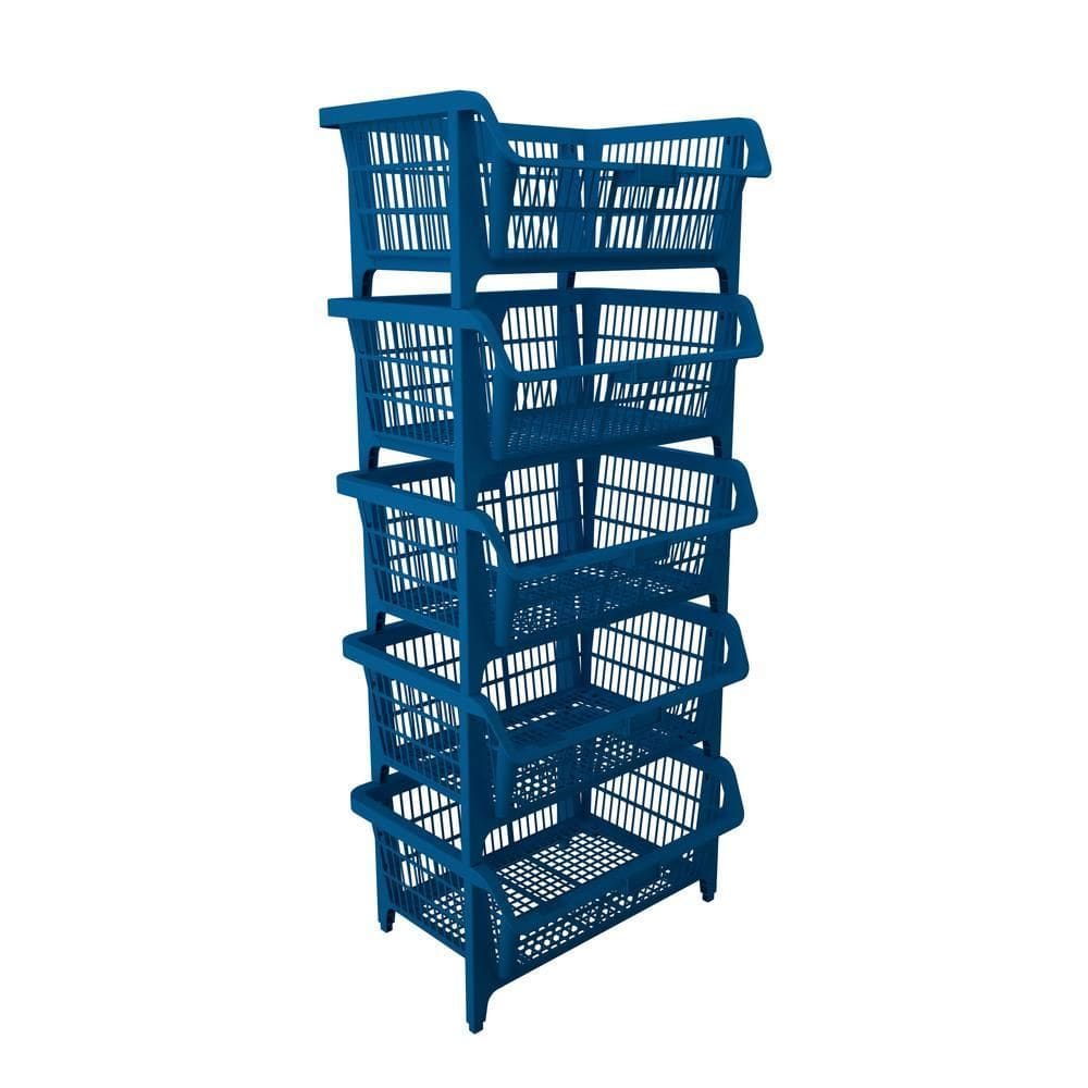 Cesto Expositor Plstico Azul 5 Peas Presto