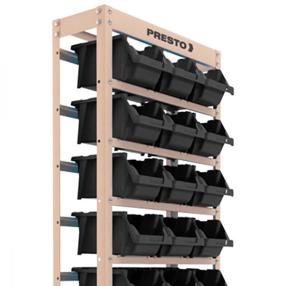 Estante Metálica Com 27 Gavetas N5 Preta Presto