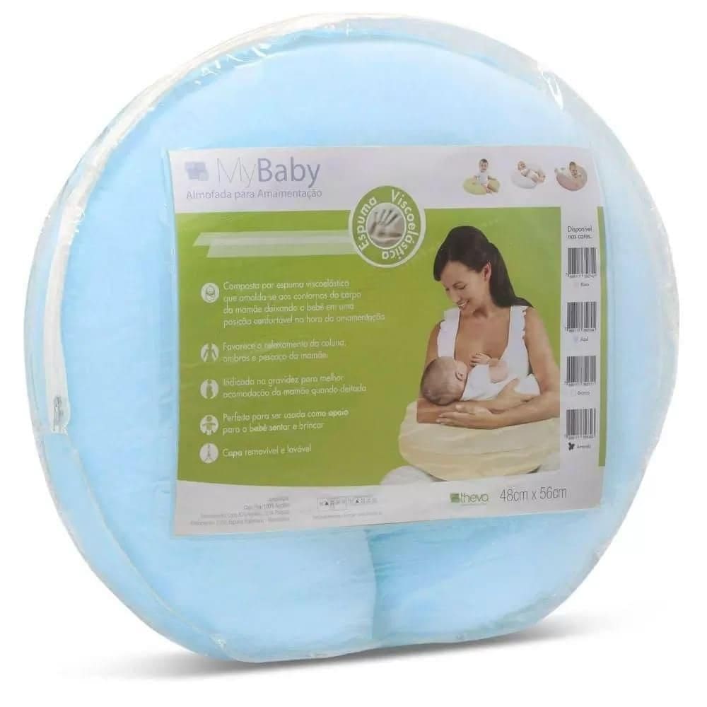 Almofada Para Amamentação My Baby Copespuma Theva Azul