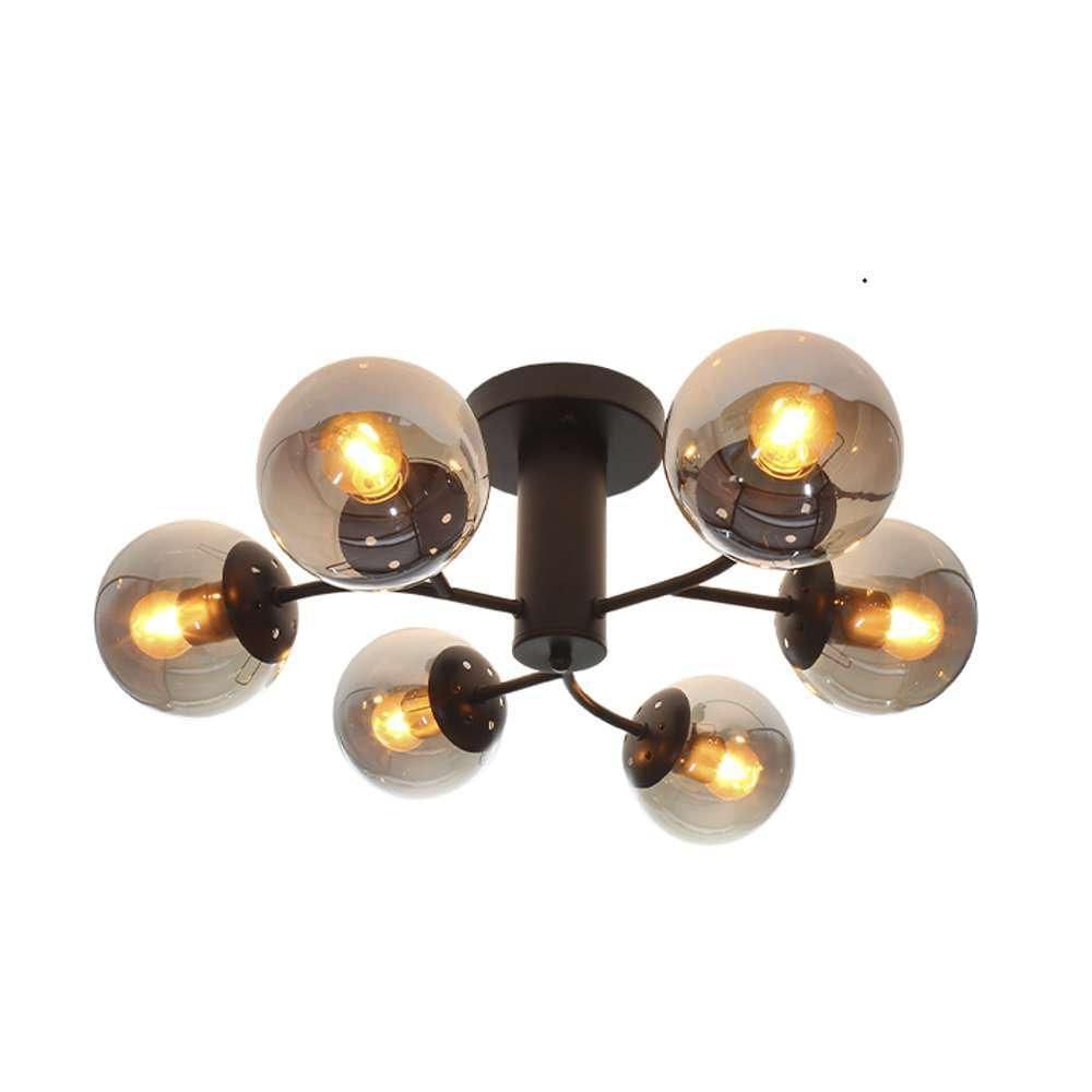 Plafon Neutrons 6 X E27 Preto Taschibra