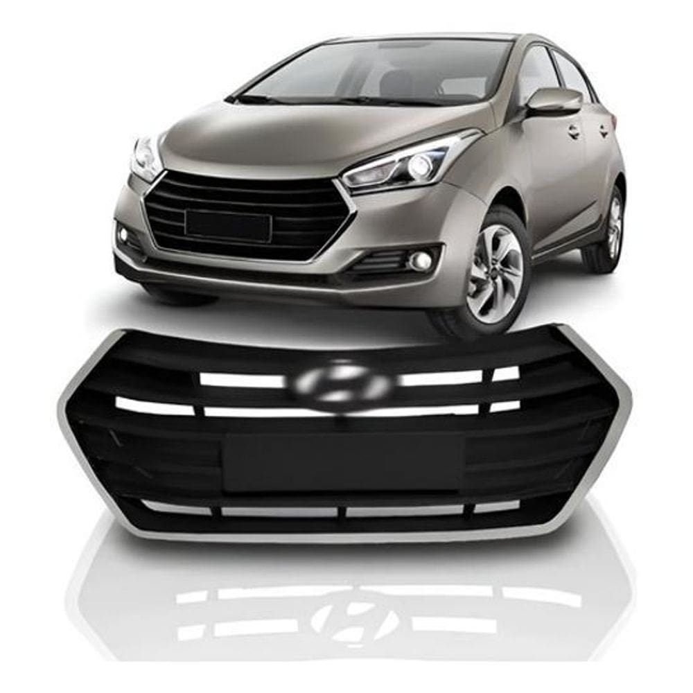 Grade Dianteira Hb20 Hatch 2018 Com Moldura Cromada