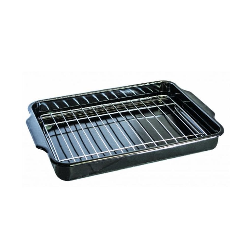Forma Assadeira Esmaltada C/Grelha 34X24X5Cm Indução A Gás