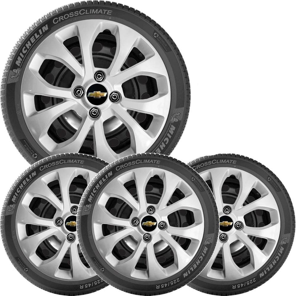 4X Calota Gm Onix Prisma Aro14 Ano 2017/20 Com Emblema 374Cb