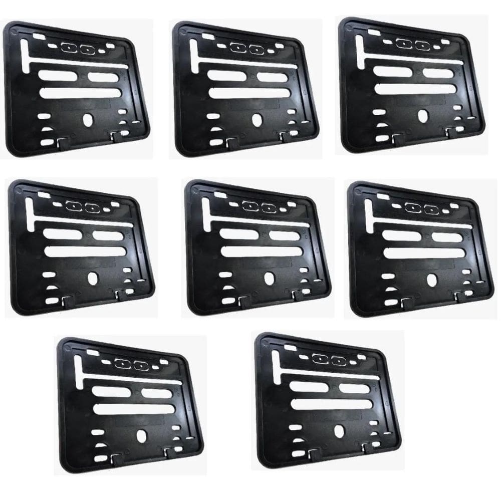 Suporte Placa Moto Moldura Medida Mercosul Contran - 8 Peças