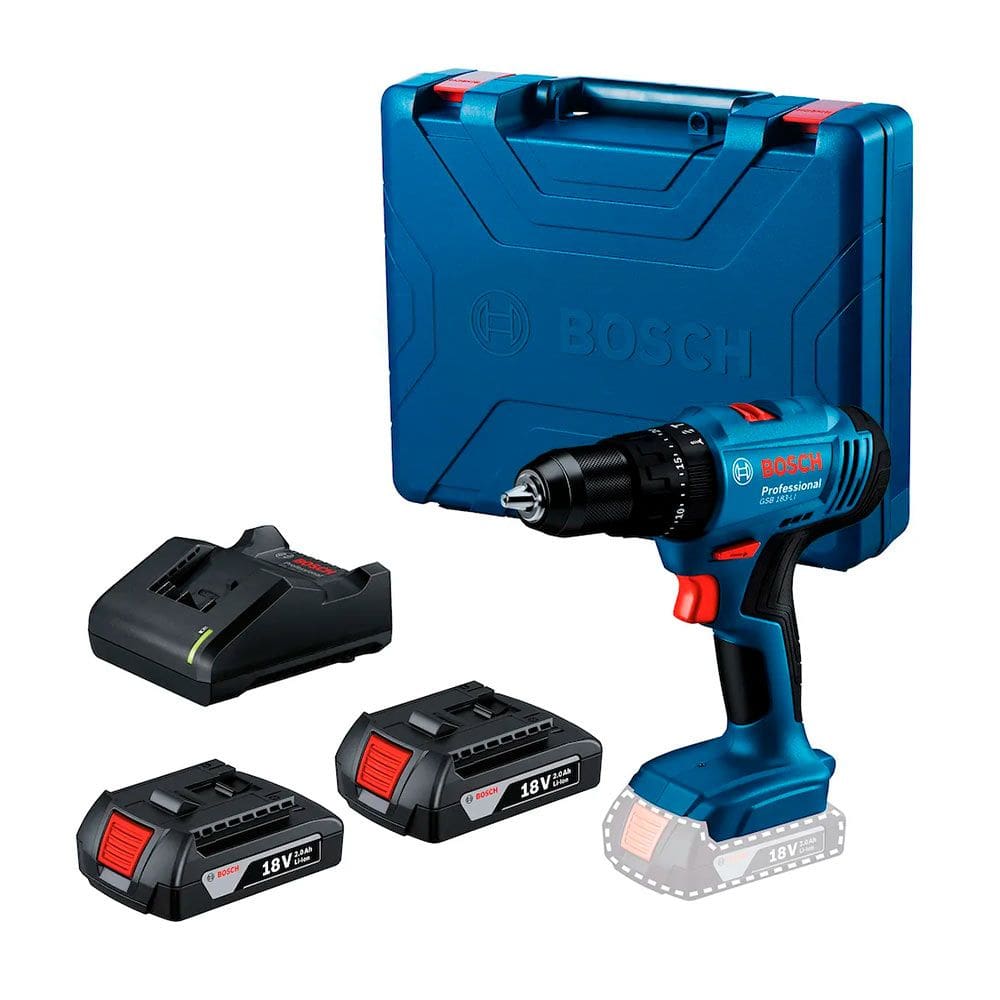 Parafusadeira Furadeira de Impacto 2 Bat 2Ah 18V GSB183LI Bosch