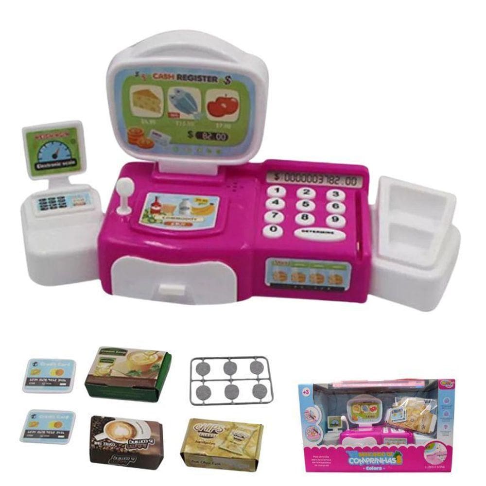 Caixa Registradora Com Som Brinquedo Infantil Mercadinho
