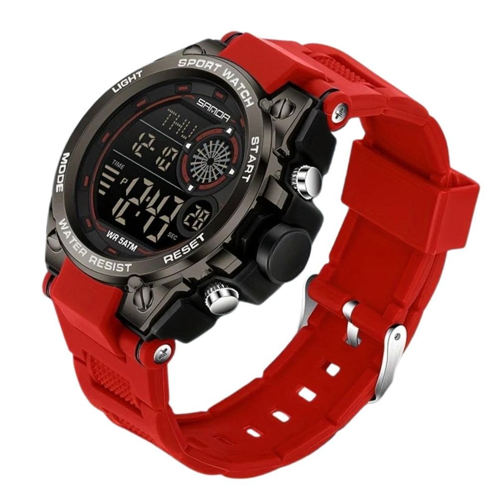 Relógio 6255  LED de Fundo Iluminado, Alarme Cronógrafo Temporizador