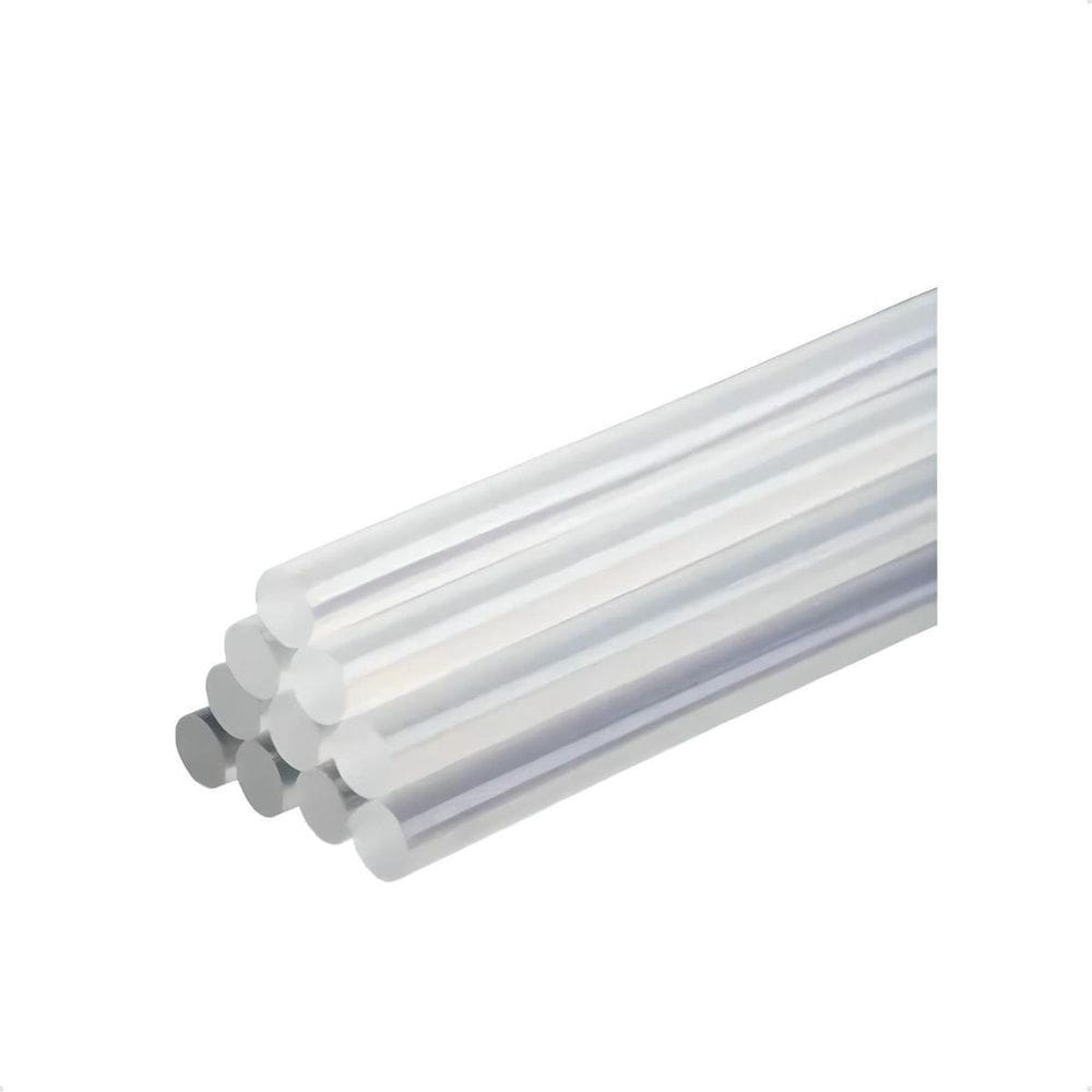 Kit Bastão De Cola Quente 15 Unidade Fina Branco 11Mm X 30Cm