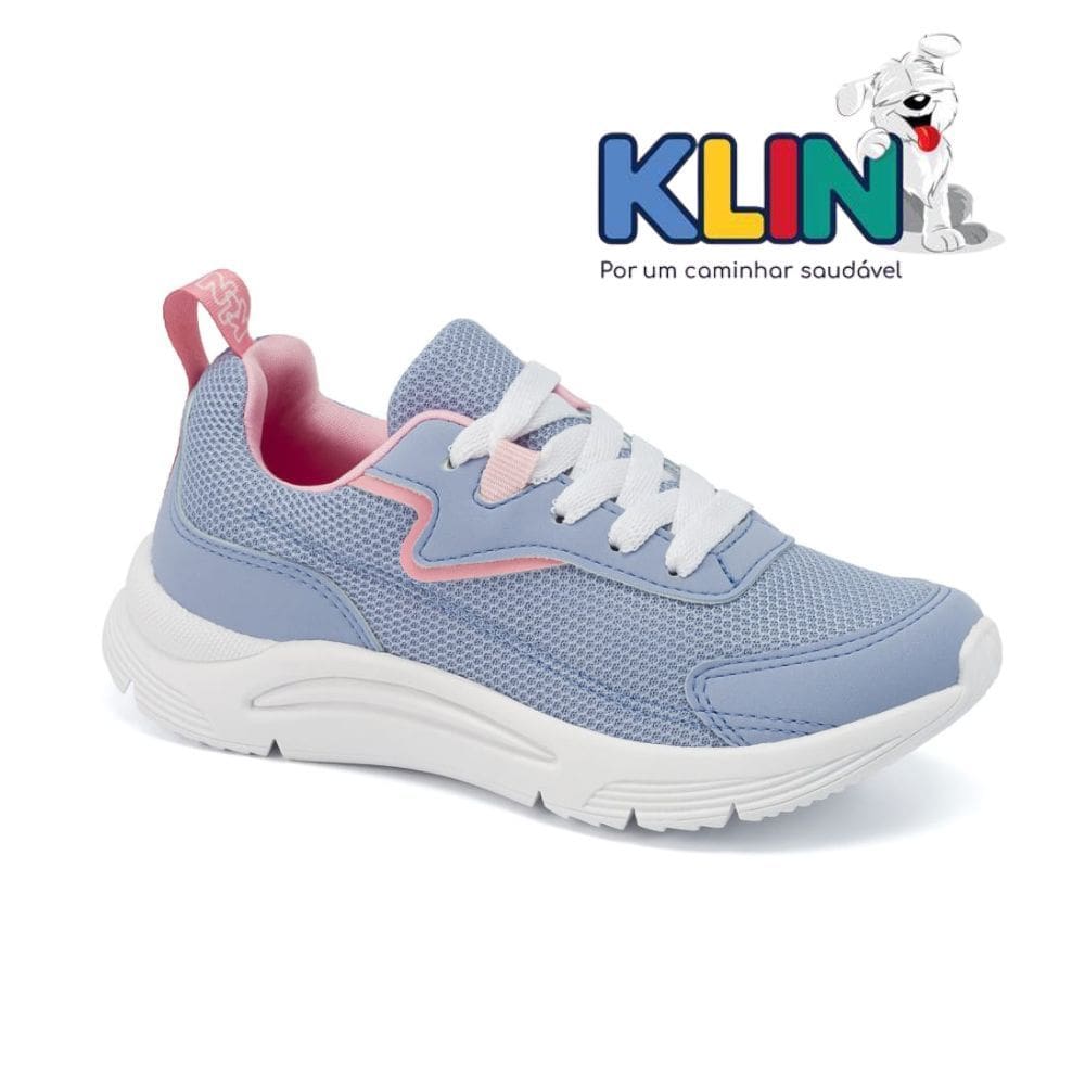 tenis infantil klin new sport menina azul rosa