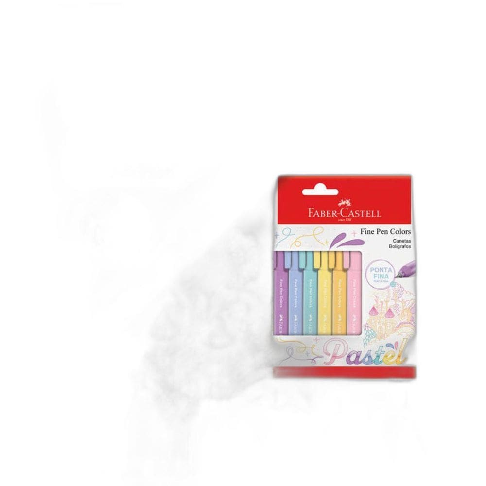 Fine Pen Color Faber Castell 6 Tons Pastel Caneta Ponta Fina