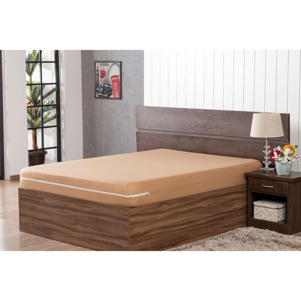 Capa De Colchão Solteiro Malha Gel Com Zíper Palha