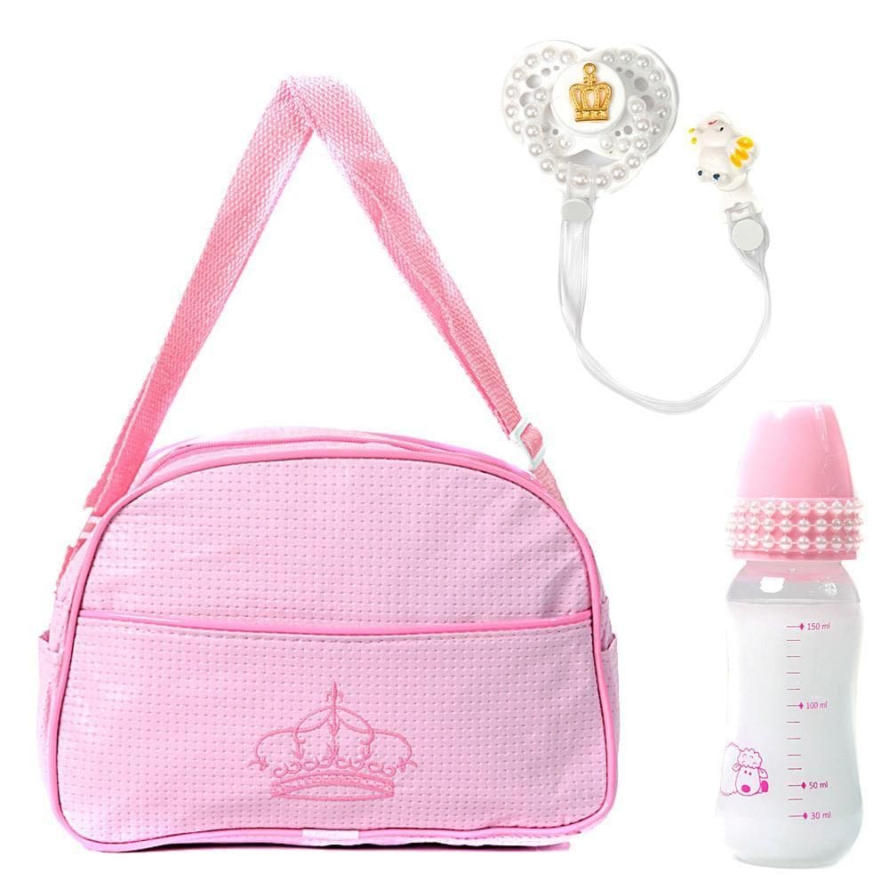 Conjunto Para Bebê Reborn Com Chupeta, Mamadeira E Bolsa