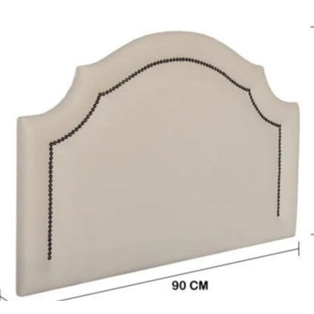 Cabeceira Solteiro Provençal Estofada Sintético Offwhite
