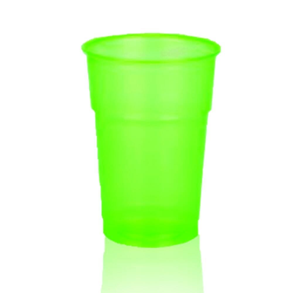 Copo Descartavel Neon Brilha Luz Negra Balada 300Ml C/50