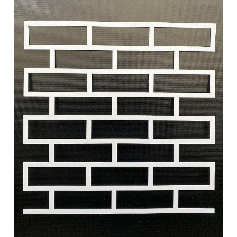 Stencil Tijolinho Revestimento De Parede Pintura 60X60 Cm