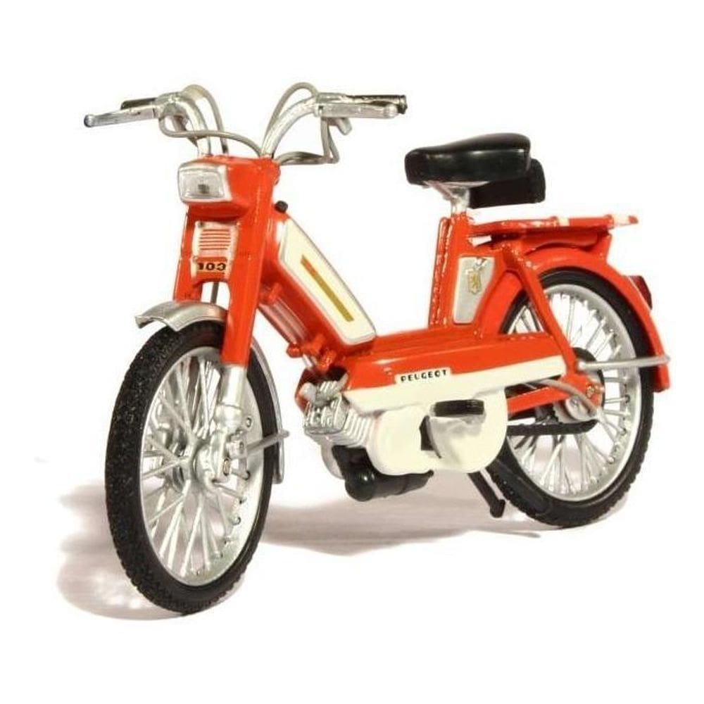 Miniatura Moto Mobilete Norev Peugeot 103 L 1972 Escala 1-18