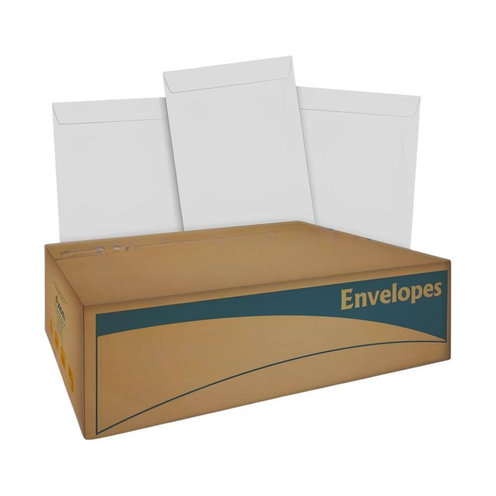 Envelopes 229Mm X 324Mm Liso A4 Ofício 50 Unidades Branco