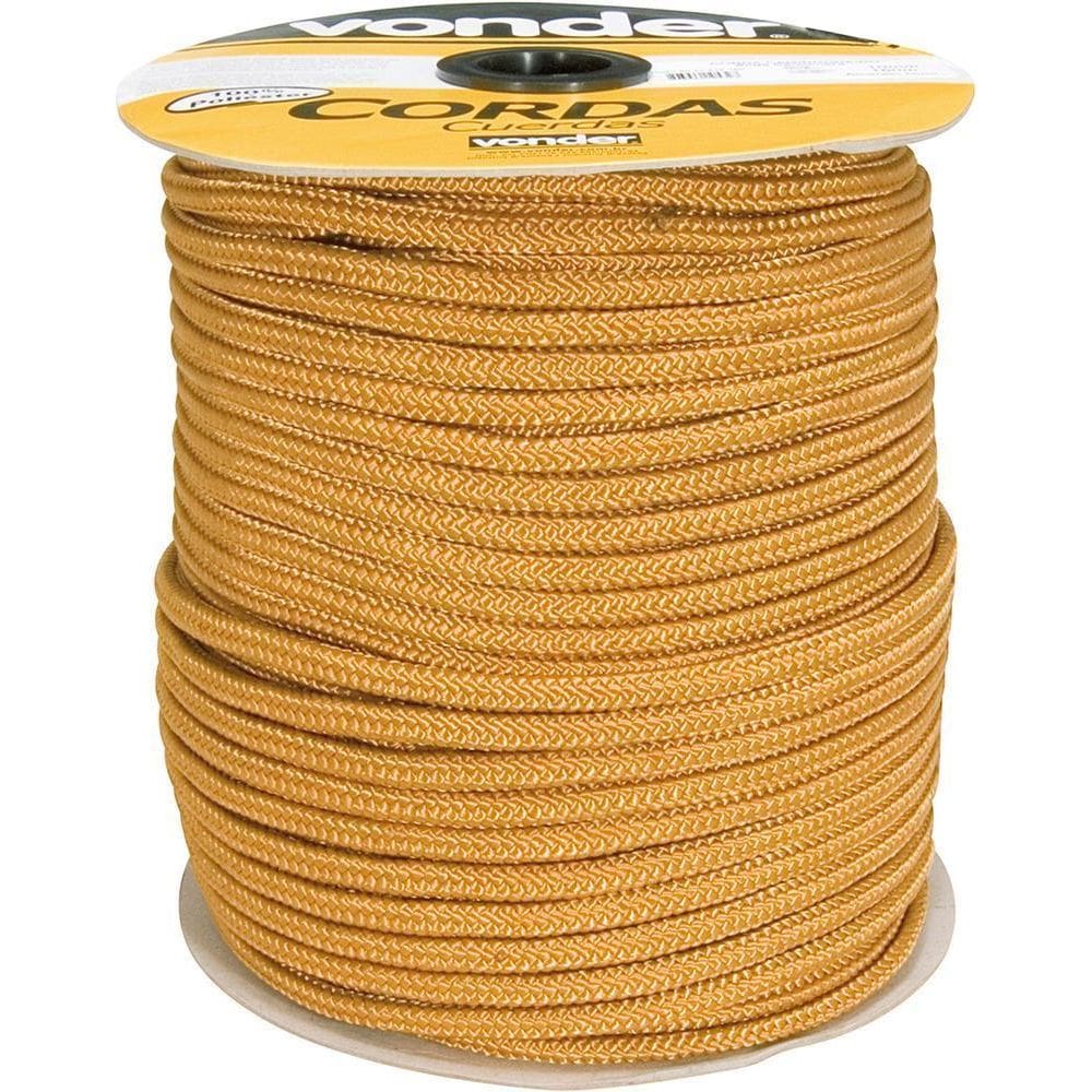 Corda Multifilamento Trançada 8,0Mm 11,0Kg 228 Metros Ouro P