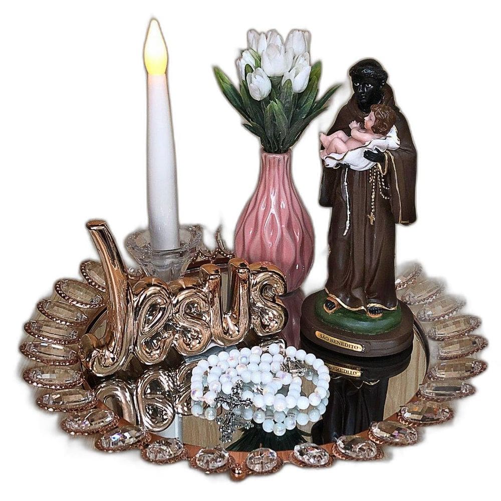 Imagem São Benedito Resina 20 Cm