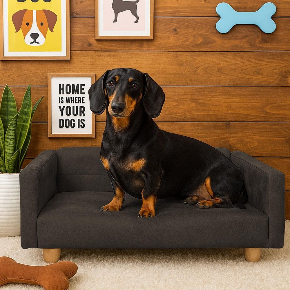 Sofazinho Cama Pet Baby Hanna Luxo Suede Marrom