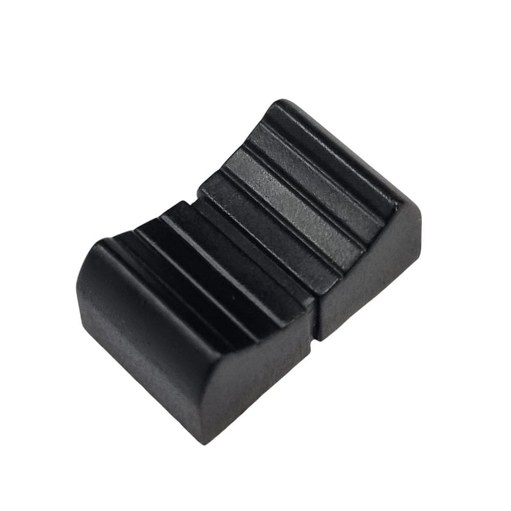 Knob Deslizante Preto Em Abs Com Marcação Central