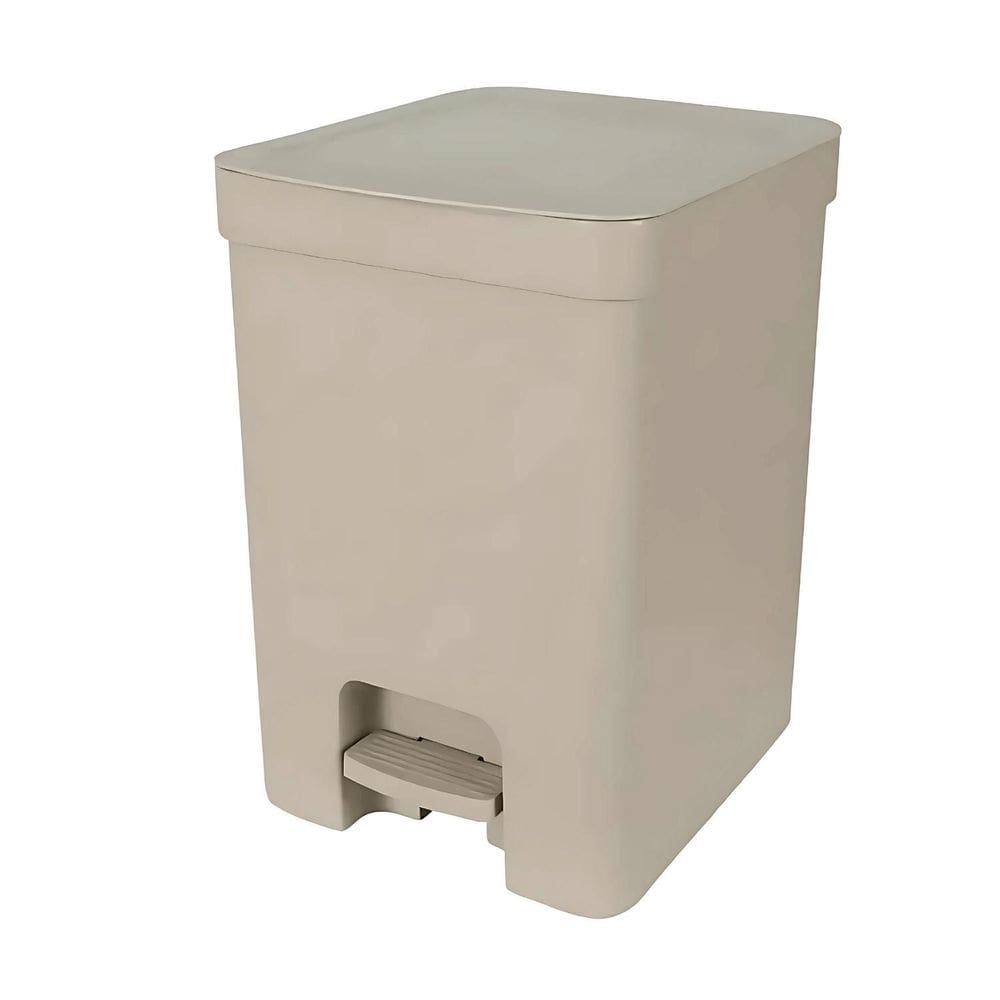 Lixeira Com Pedal Ou 12L Linha Trium - Bege