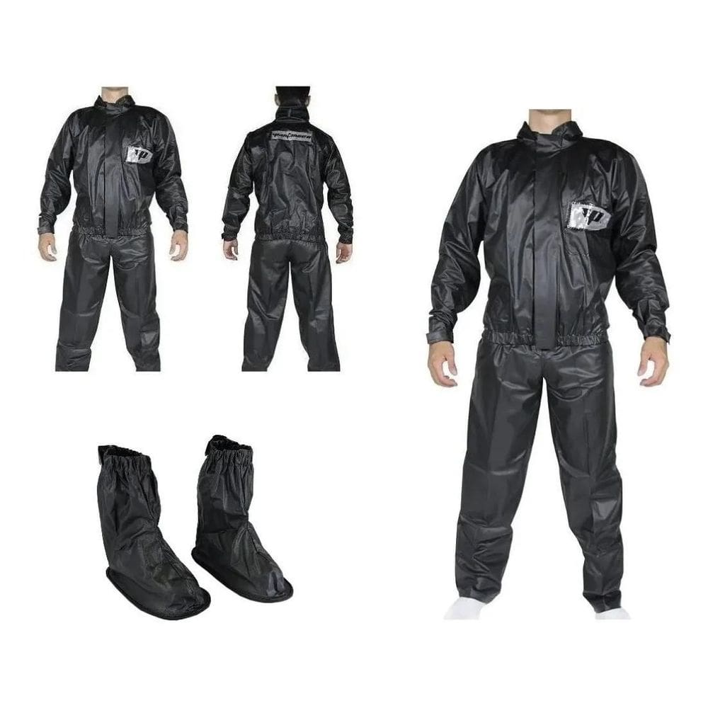 Capa De Chuva Jaqueta Calça Pantaneiro Pvc Com Polaina