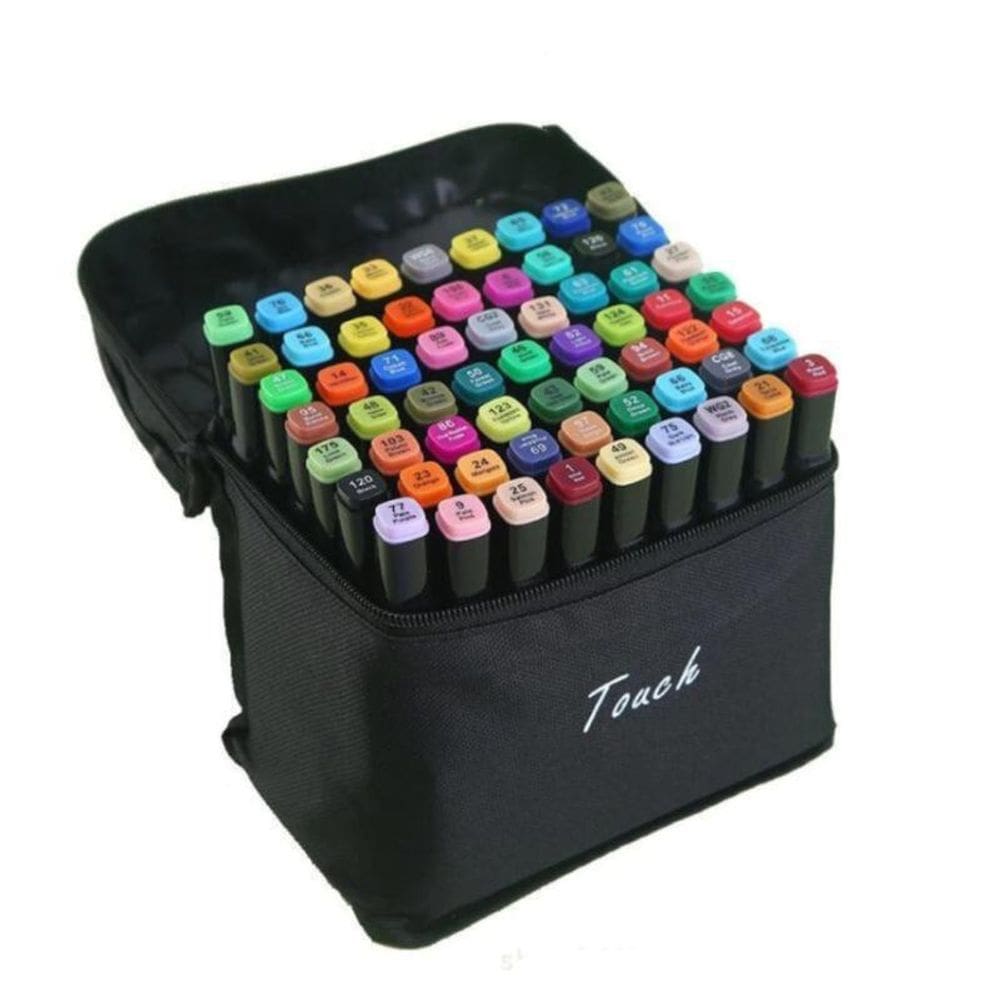 Kit Canetinhas Coloridas Pontas Duplas Coloridas 48 Cores