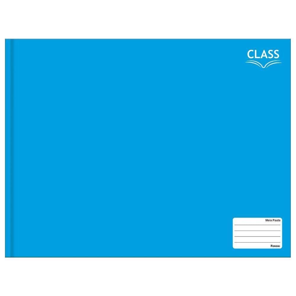 Caderno Meia Pauta 96Fls Brochura Class Azul Foroni