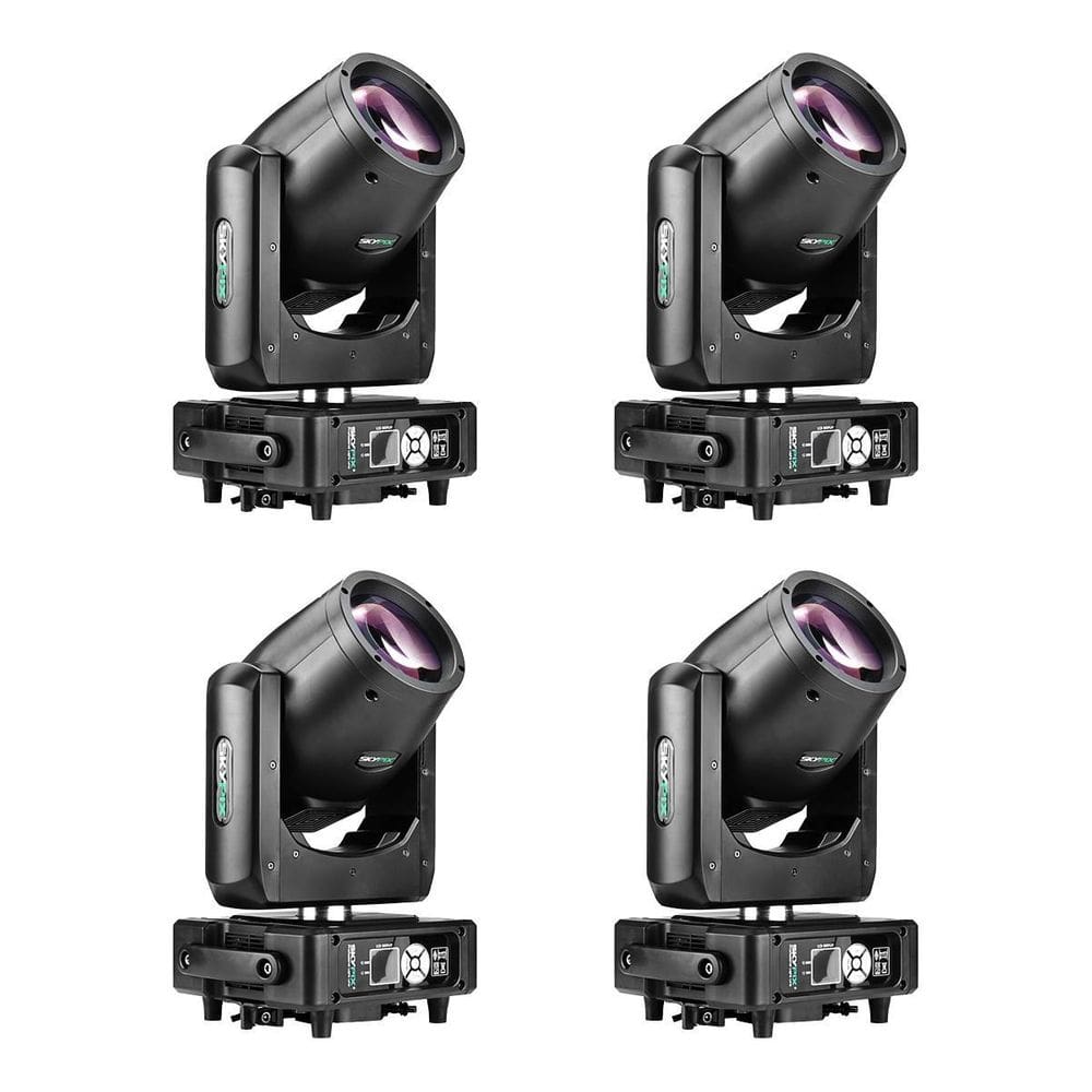 Kit 4 Moving Head Beam 250W 9R Com Dmx 13 Gobos Display Case