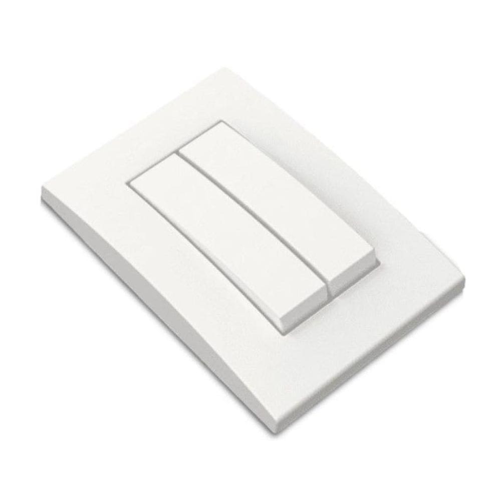 Conjunto Interruptor Duplo Margirius Branco