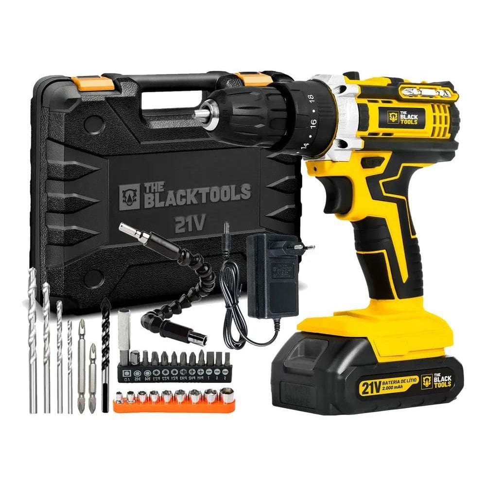 Parafusadeira E Furadeira Impacto The Black Tools Tb-21Pw 3/