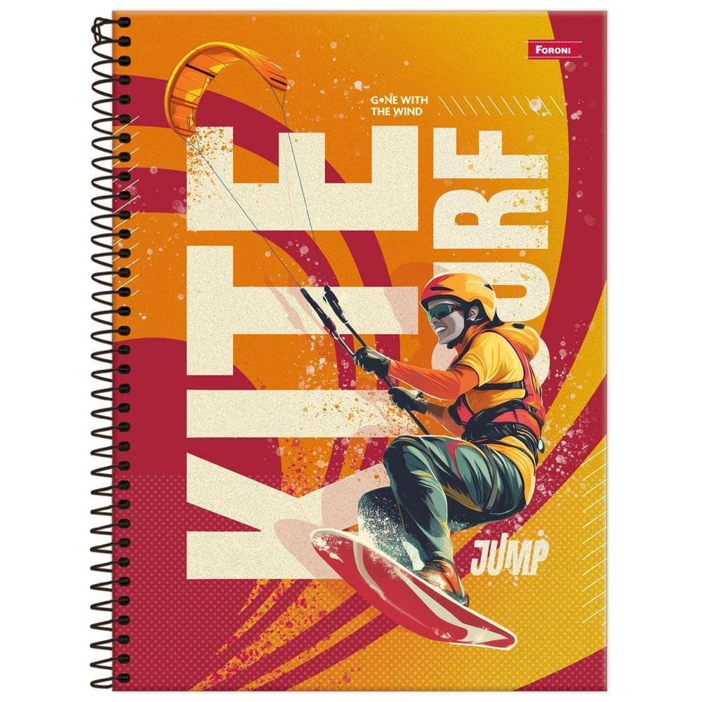 Caderno Univ 10 Matérias 200Fls 200X275Mm Jump Surf Foroni