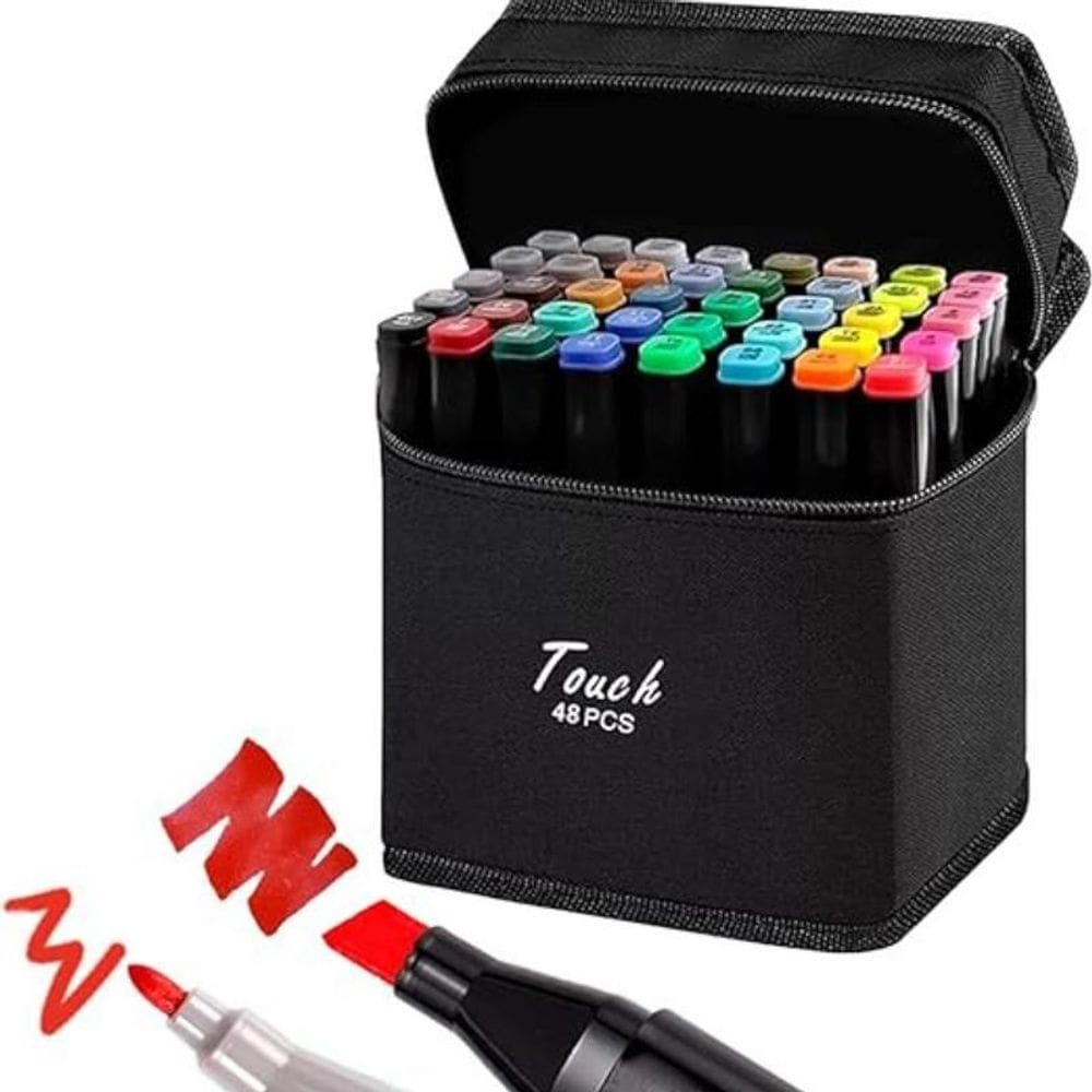 Conjunto Caneta Marcador Profissional Colorir Desenho