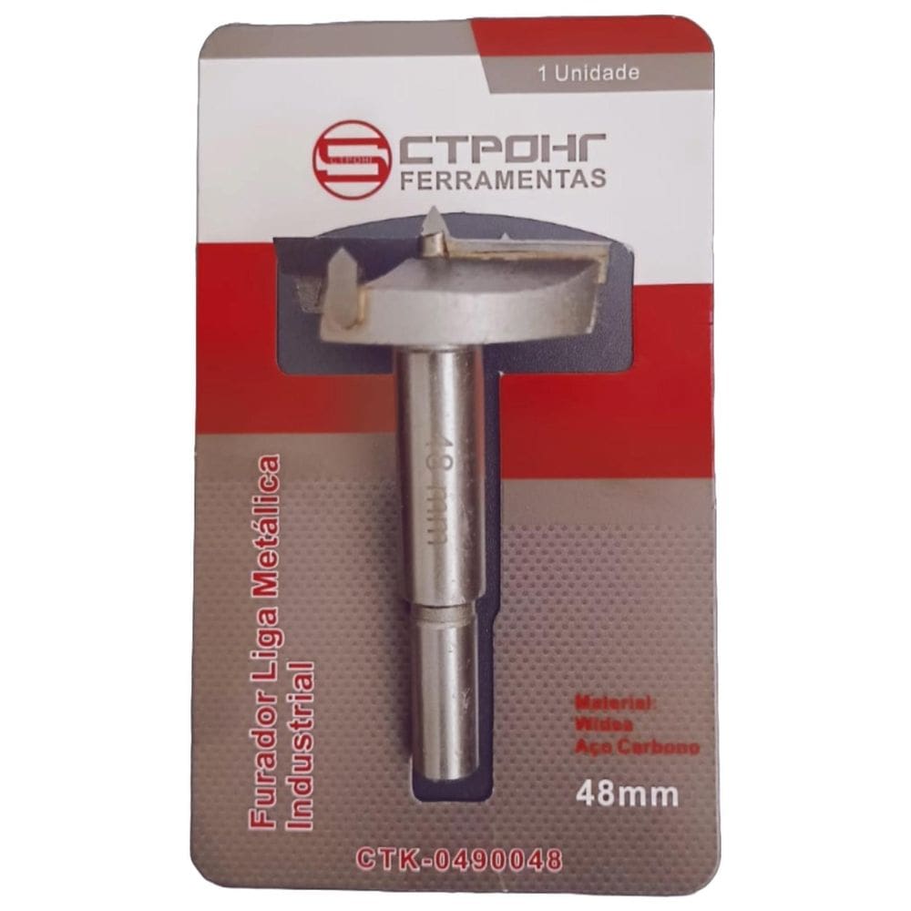 Broca Forstner 48Mm Dobradiça De Armário Liga Industrial