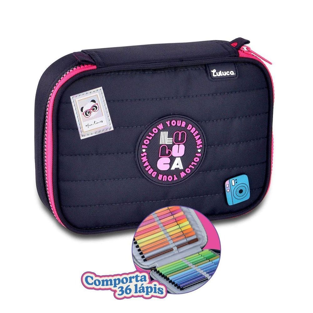 Estojo Box Luluca Escola Estojo Grande Feminino