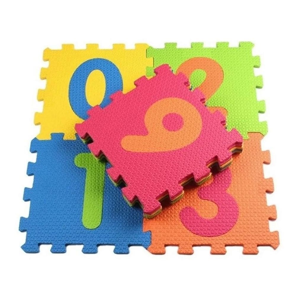 Tapete Eva 29X29 Infantil Tatame Emborrachado Número Colorid