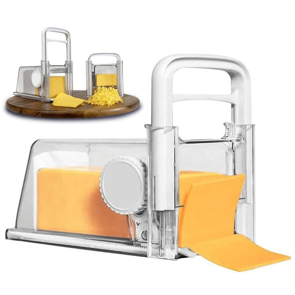 Fatiador Cortador Queijo Multiuso Manual Pote Hermetico