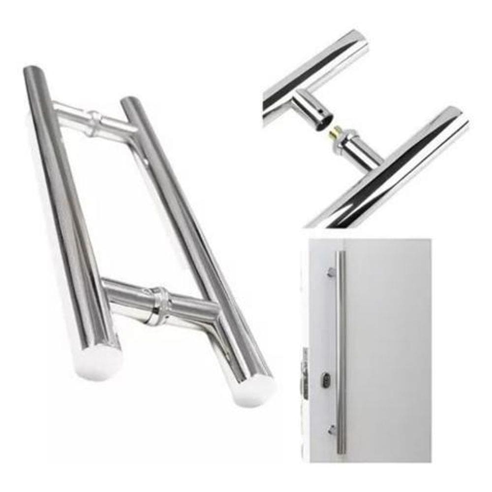 Puxador Tubular Inox Polido Porta Piv/Alum/Vid/Mad 60Cm 32Mm
