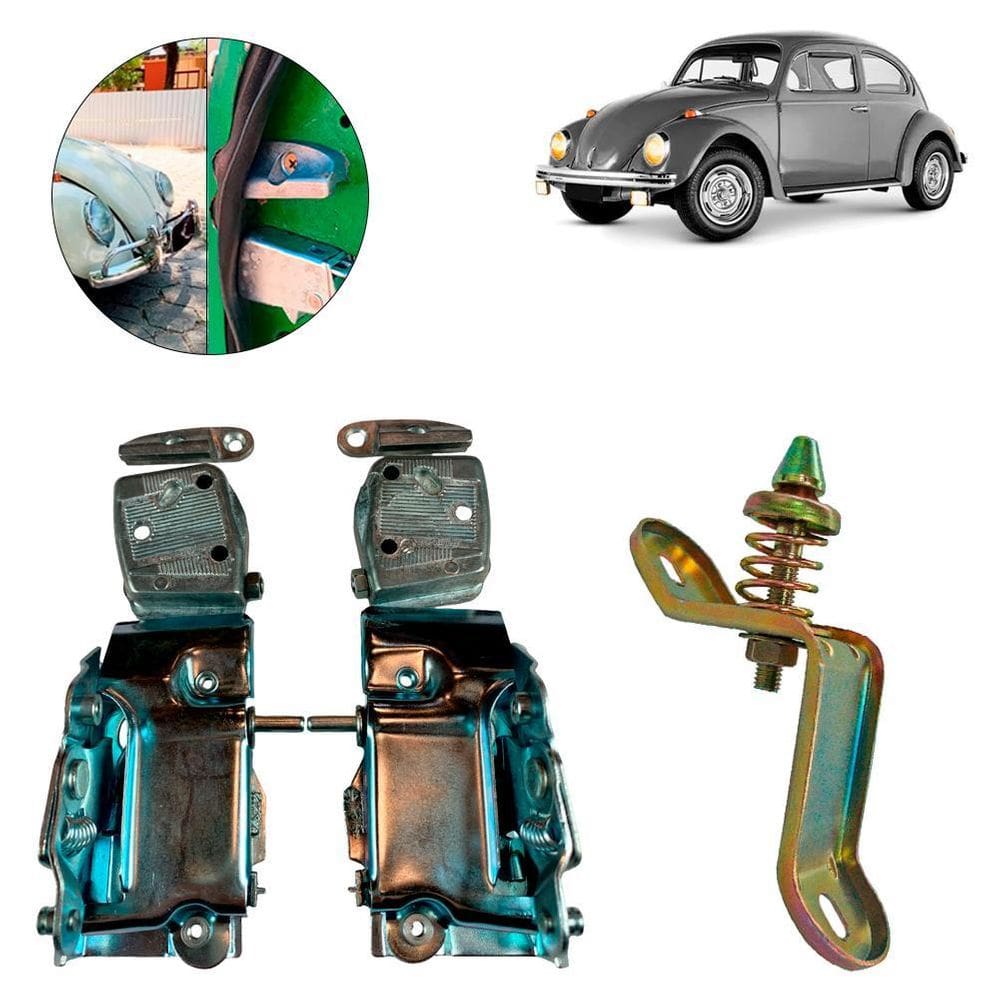 Kit Fechadura Batente Guia De Porta Fecho Capô Fusca 59 A 77